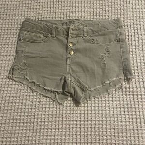 Rue21 Tan Distressed Jean Shorts 3/4
